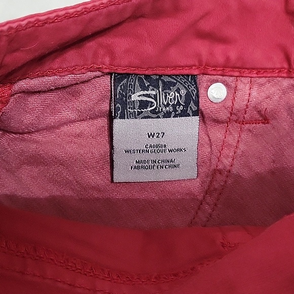 Silver Toni 3 1/2 Red Shorts. Sz 27 - Picture 4 of 6